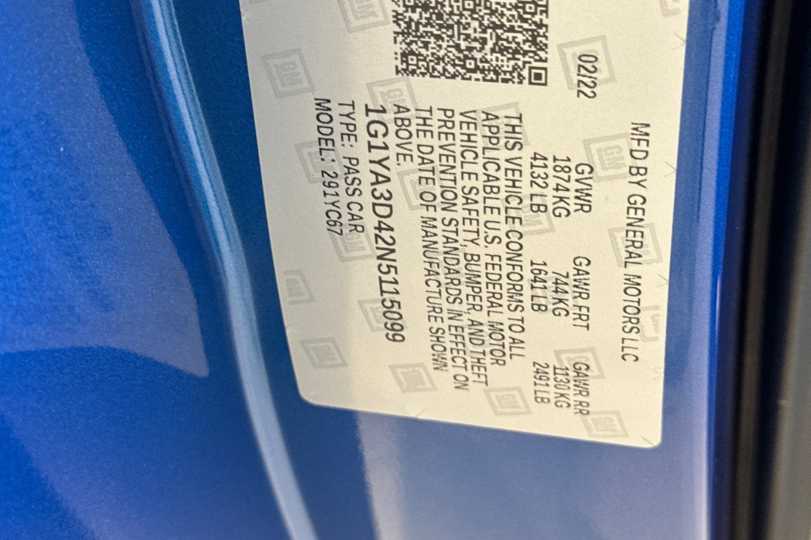 2022 Chevrolet Corvette Stingray 1LT