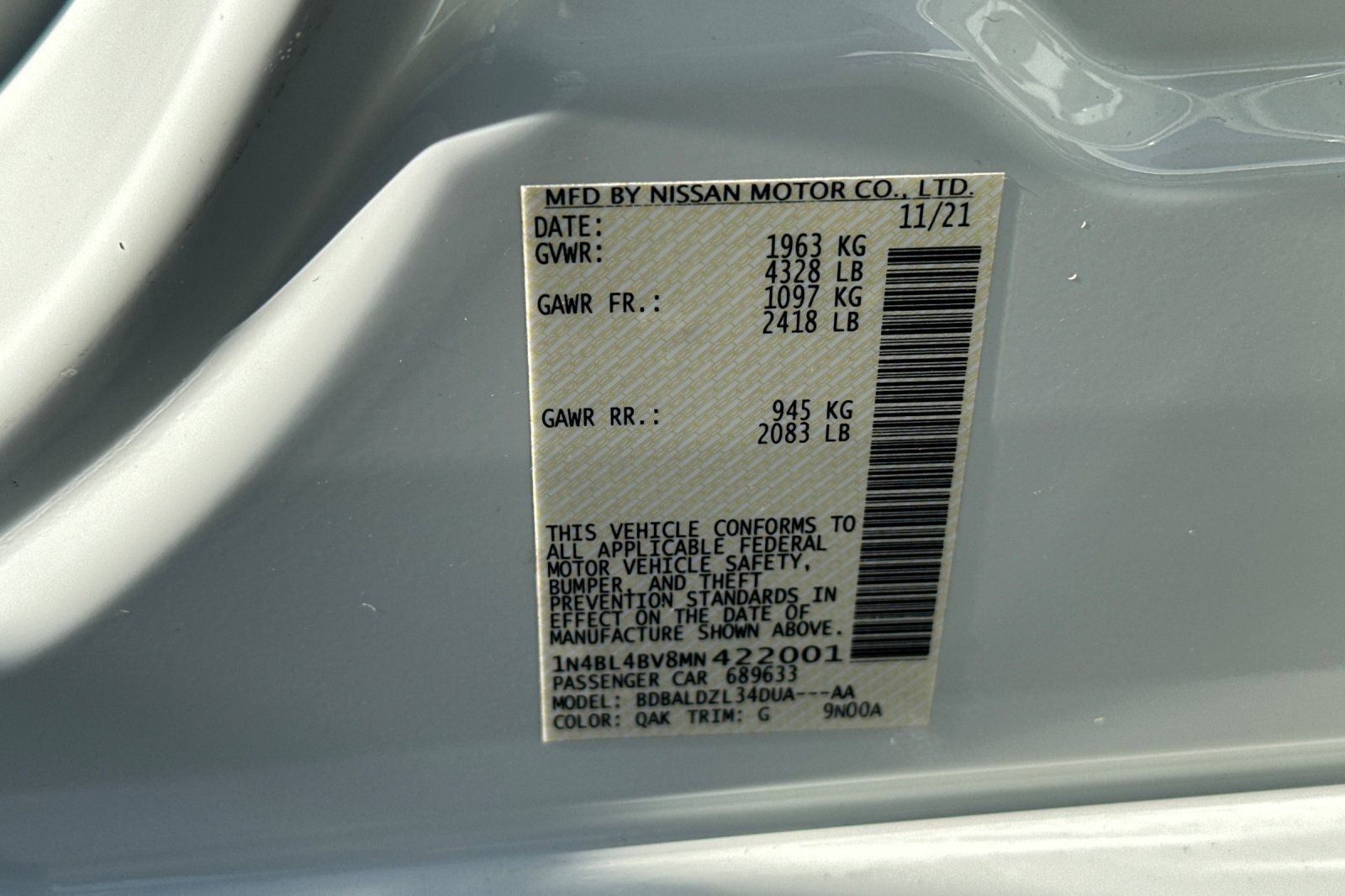 2021 Nissan Altima 2.5 S