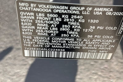 2020 Volkswagen Atlas Cross Sport 3.6L V6 SE w/Technology R-Line