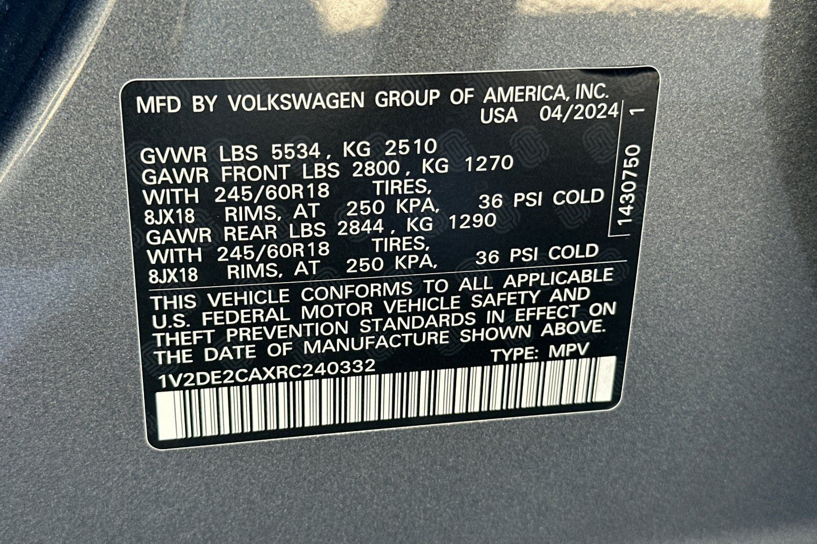 2024 Volkswagen Atlas Cross Sport 2.0T SE