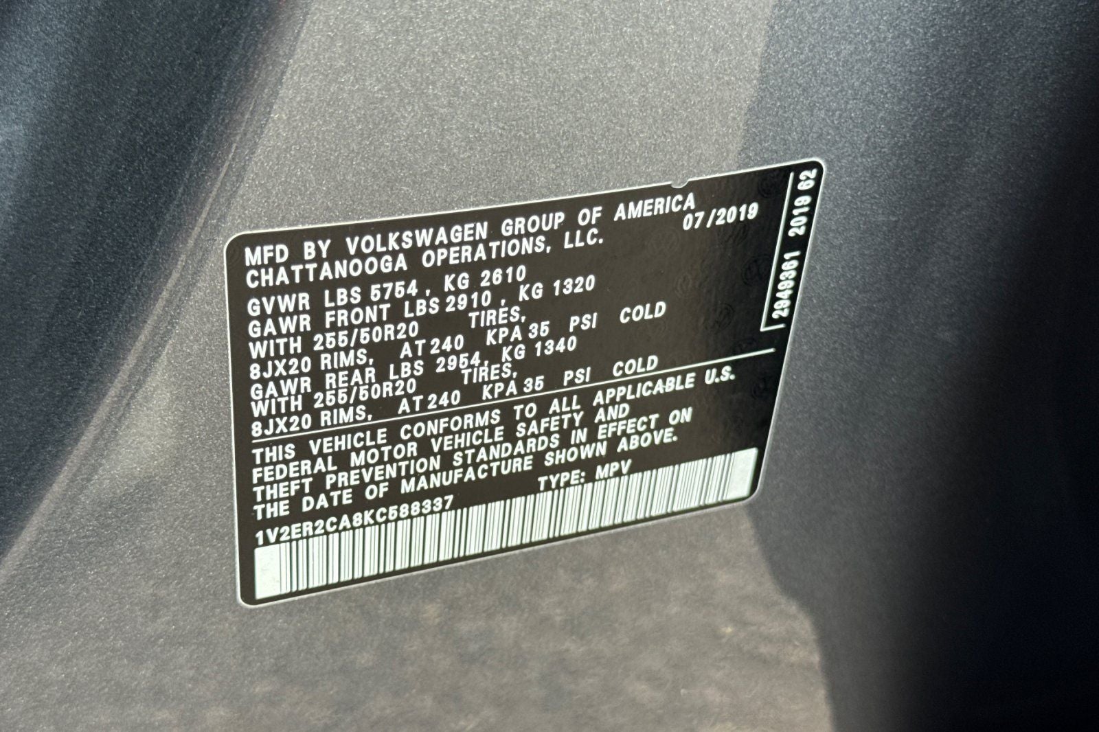 2019 Volkswagen Atlas SEL