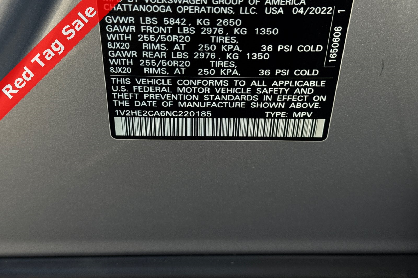 2022 Volkswagen Atlas Cross Sport 3.6L V6 SE w/Technology