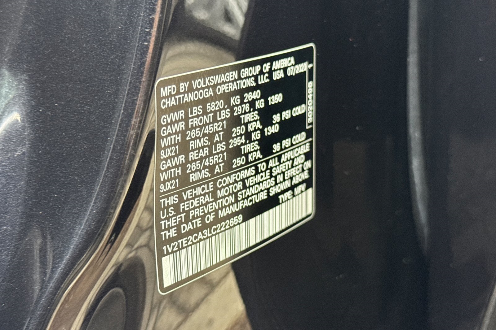 2020 Volkswagen Atlas Cross Sport 3.6L V6 SEL Premium R-Line 4Motion