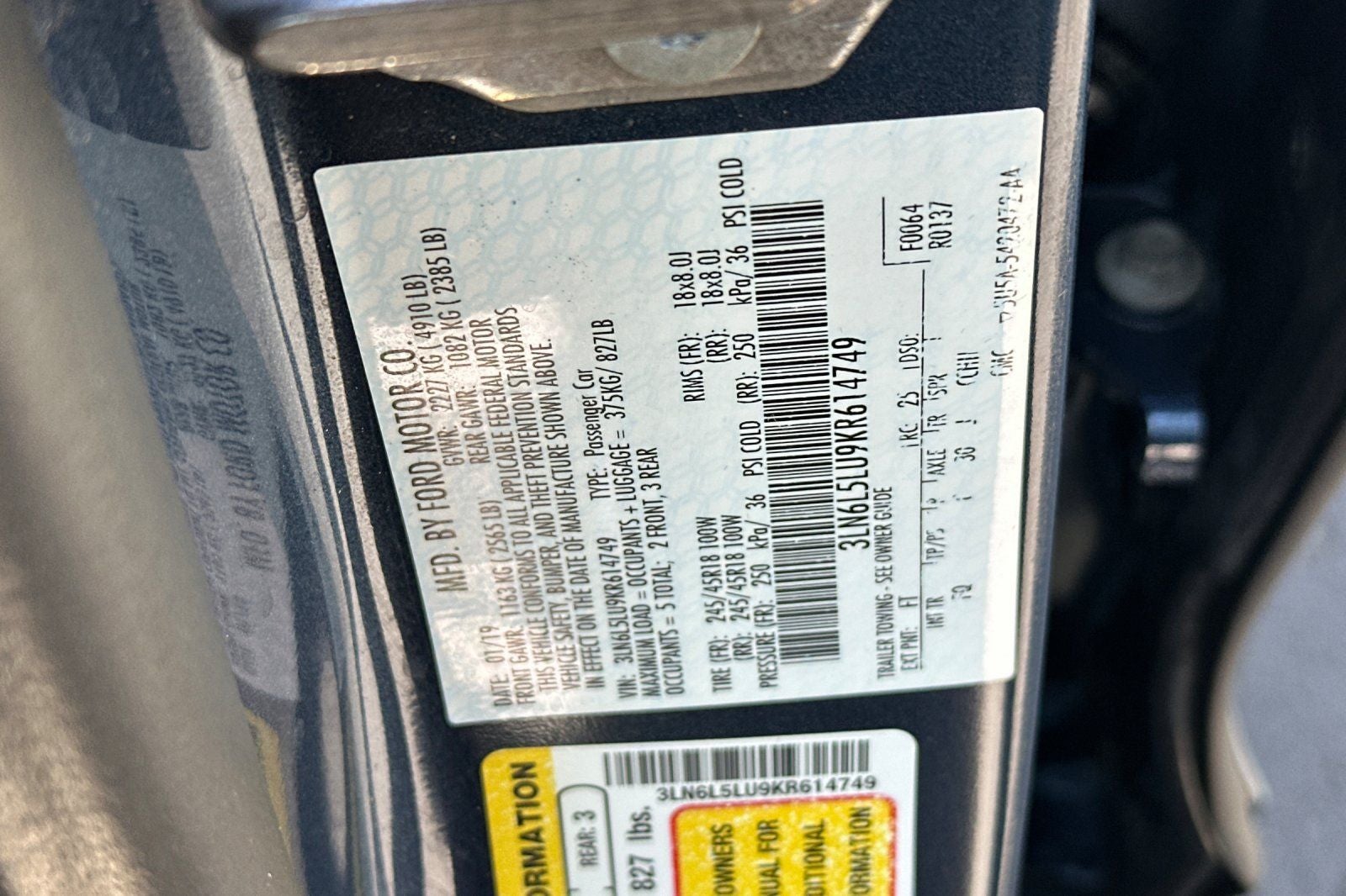 2019 Lincoln MKZ Hybrid Reserve