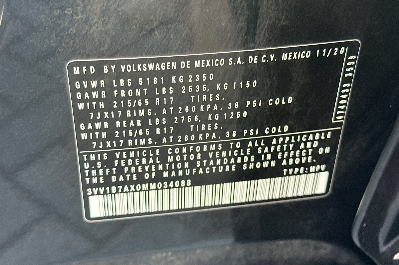 2021 Volkswagen Tiguan 2.0T S