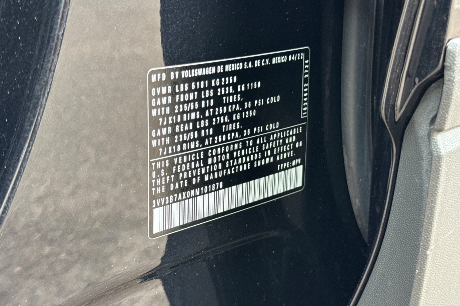 2022 Volkswagen Tiguan 2.0T SE