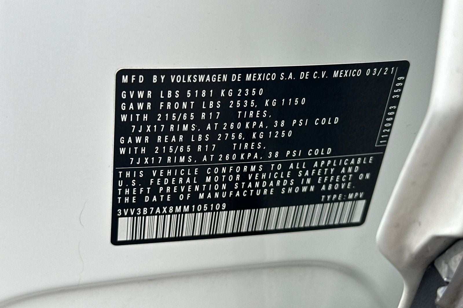 2021 Volkswagen Tiguan 2.0T SE