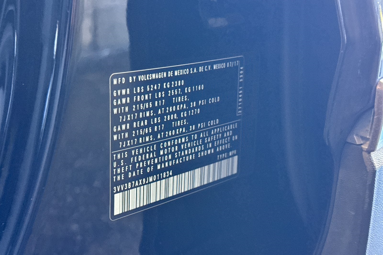 2018 Volkswagen Tiguan 2.0T SE