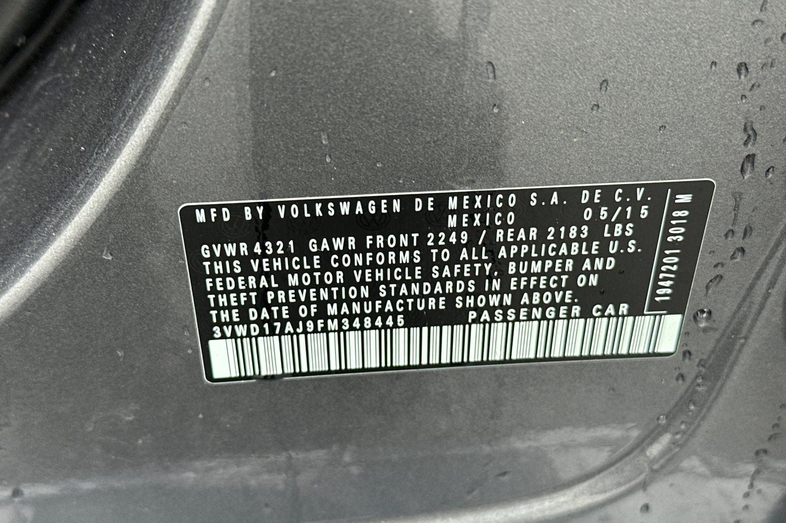 2015 Volkswagen Jetta 1.8T SE