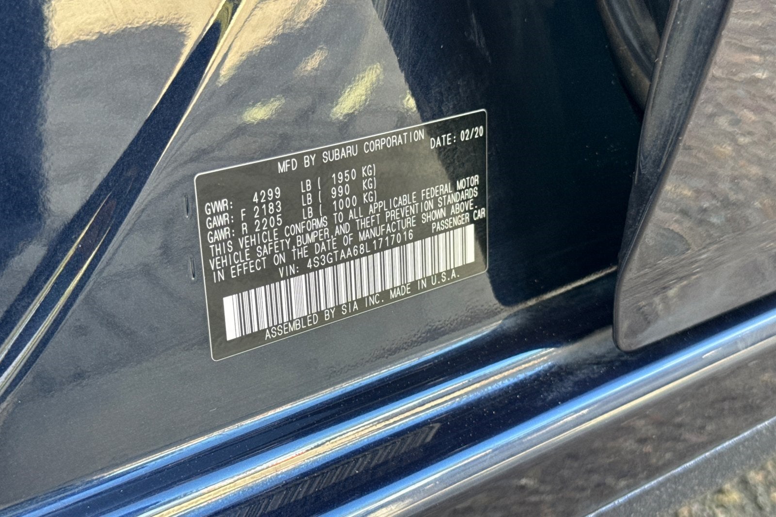 2020 Subaru Impreza Base