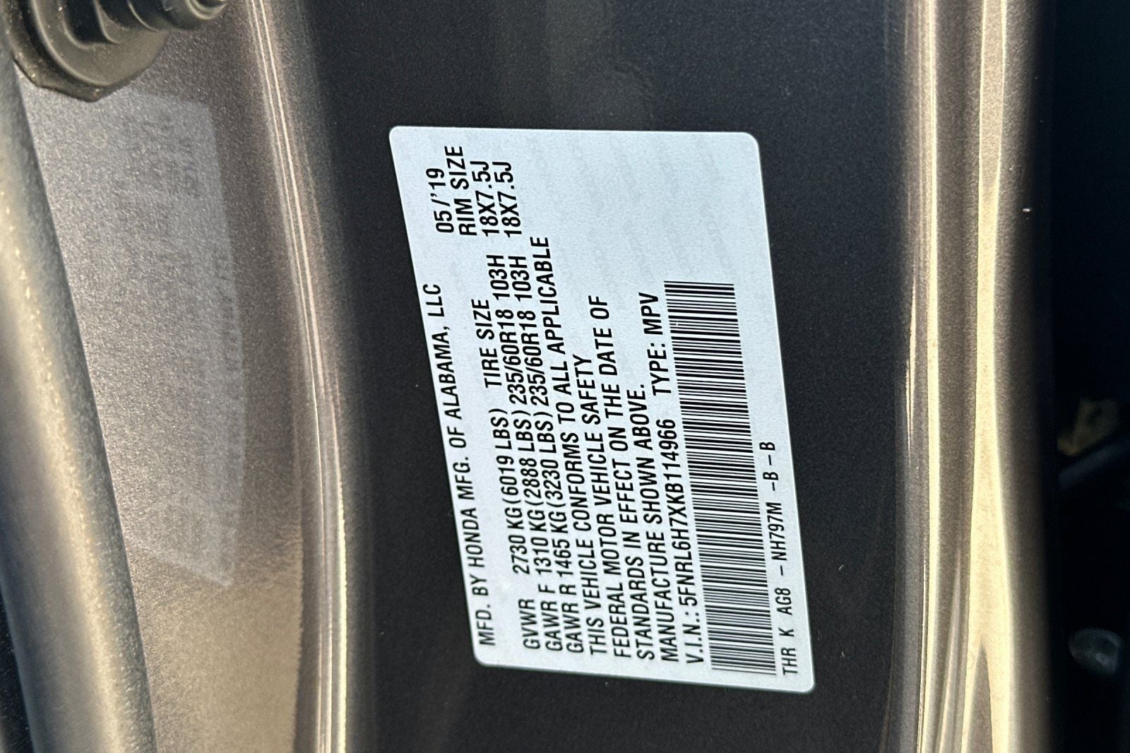 2019 Honda Odyssey EX-L