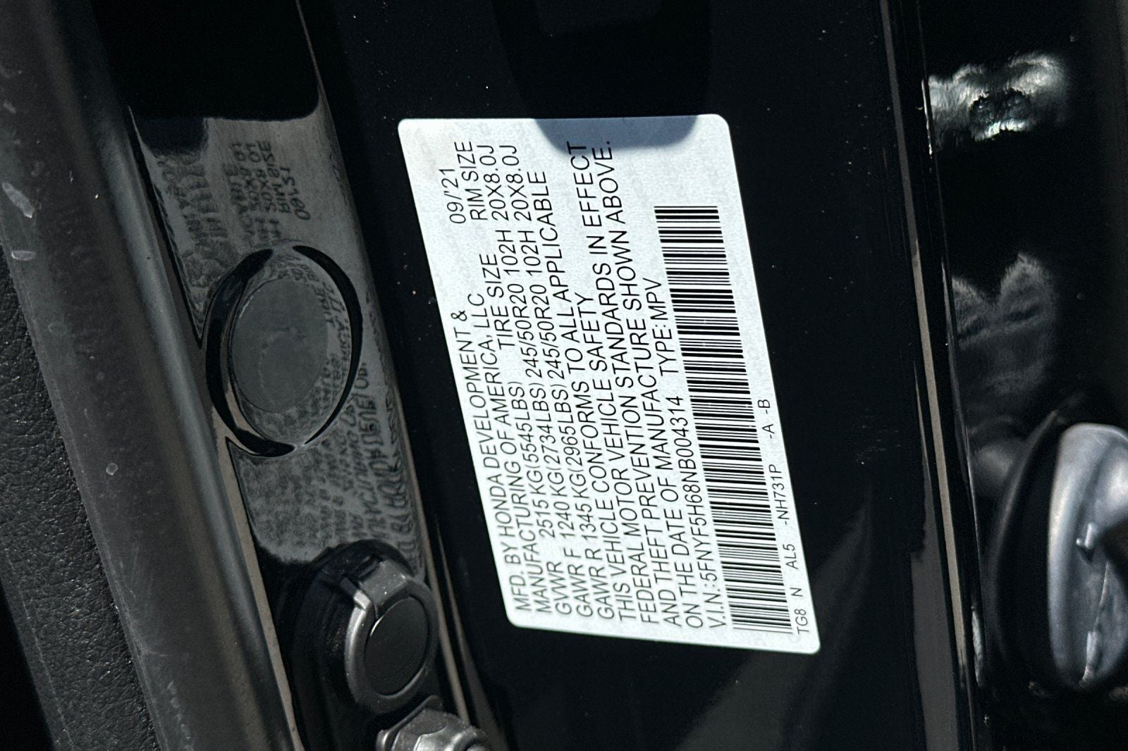 2022 Honda Pilot Touring 7 Passenger