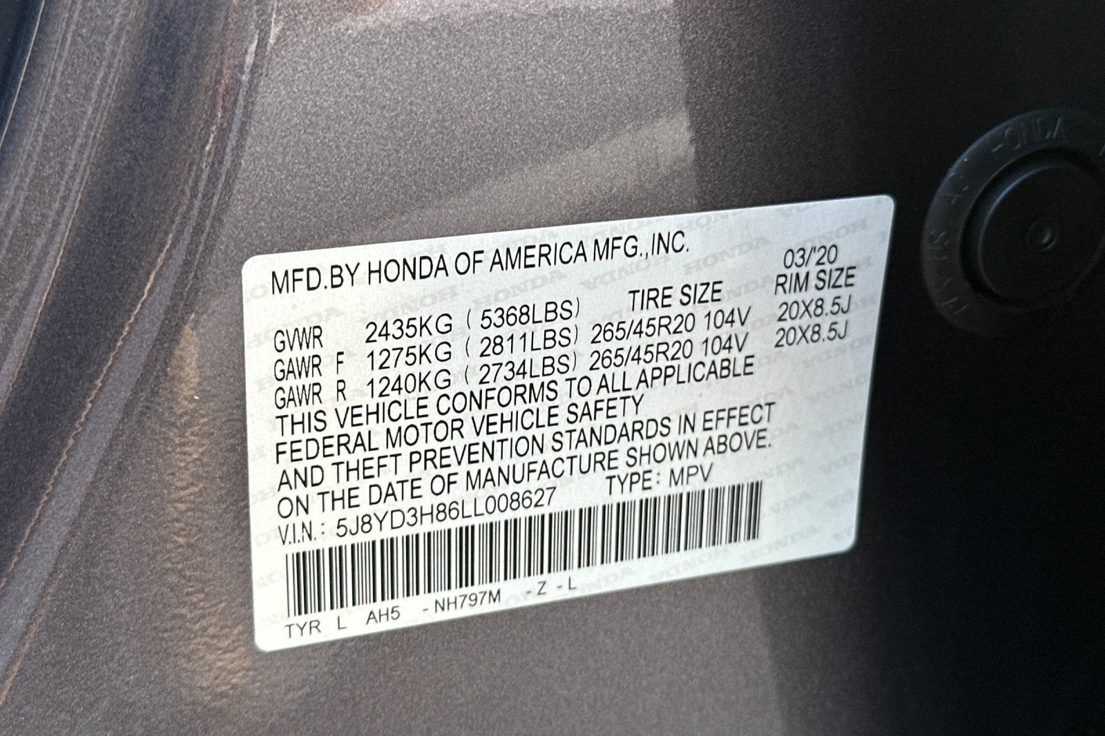 2020 Acura MDX Advance