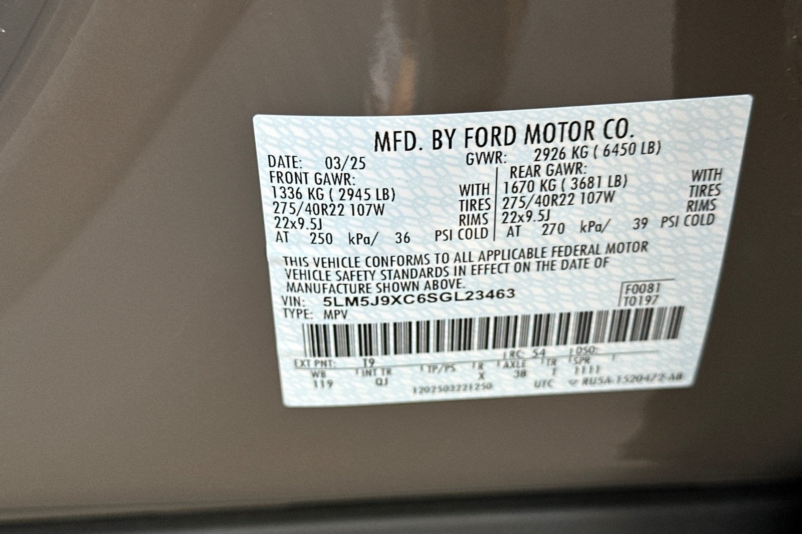 2025 Lincoln Aviator Black Label