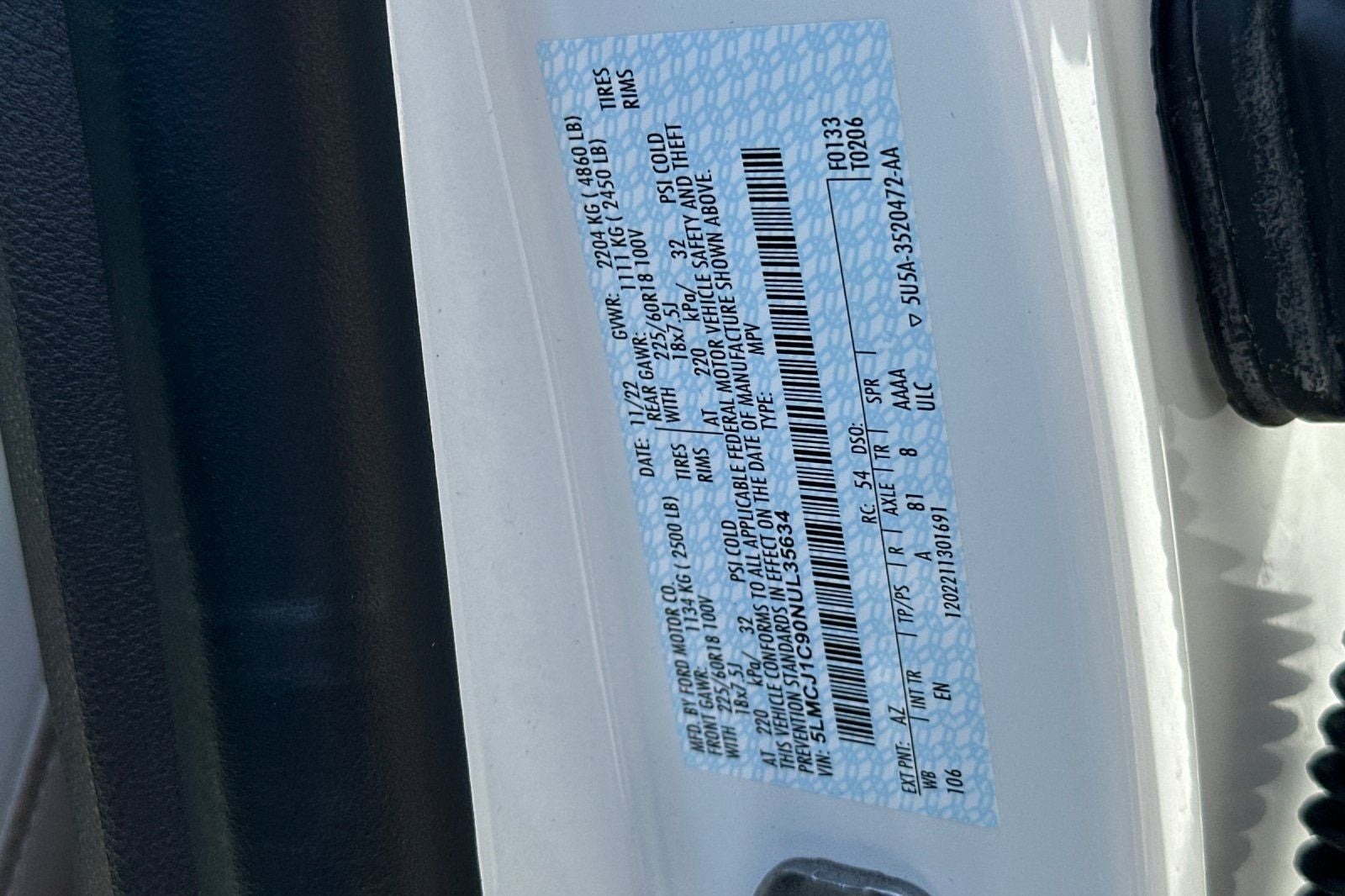 2022 Lincoln Corsair Standard