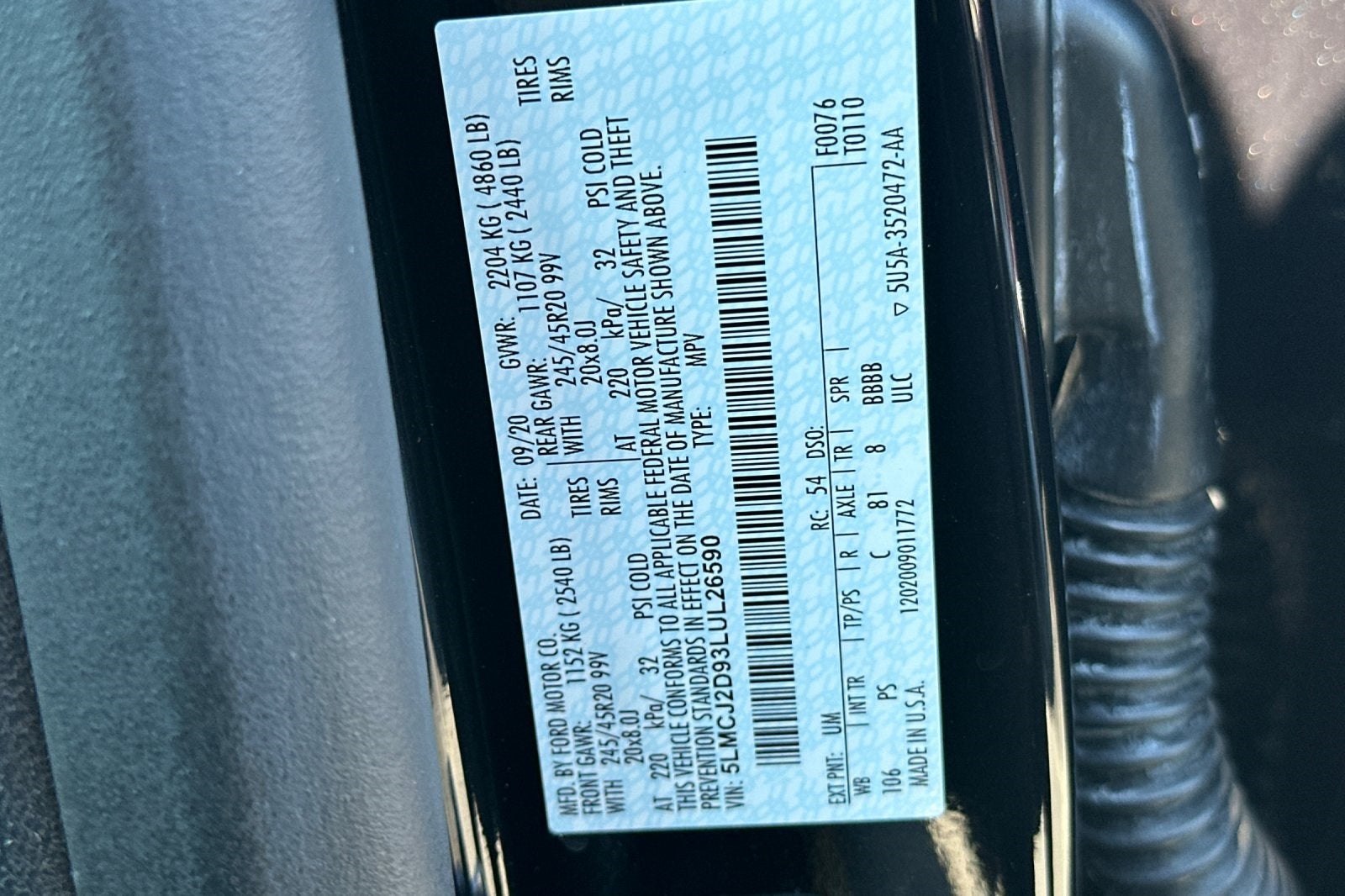 2020 Lincoln Corsair Reserve