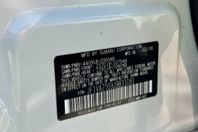 2018 Subaru WRX STi Limited