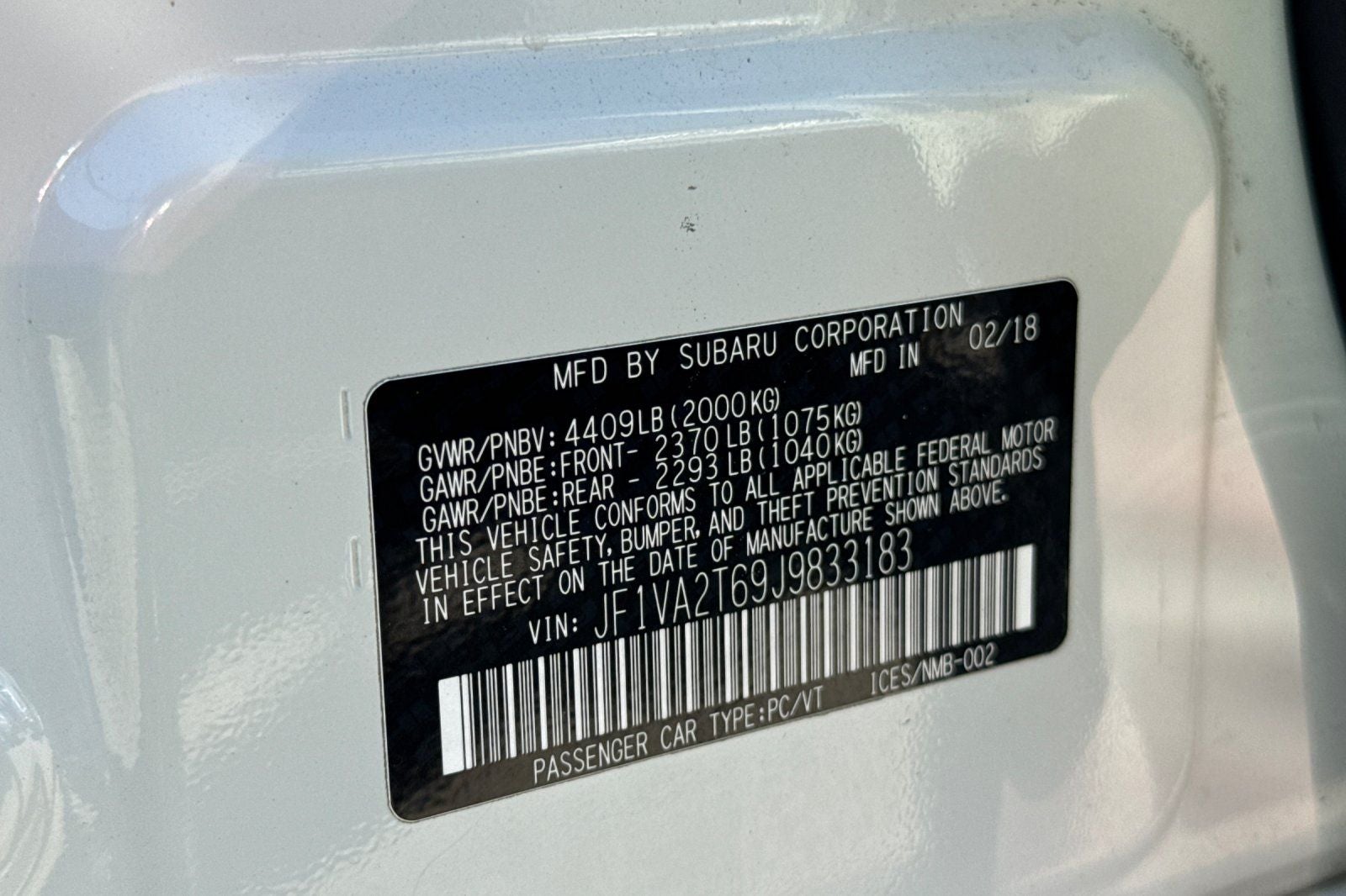 2018 Subaru WRX STi Limited