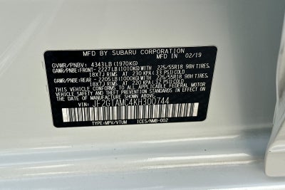 2019 Subaru Crosstrek 2.0i Limited