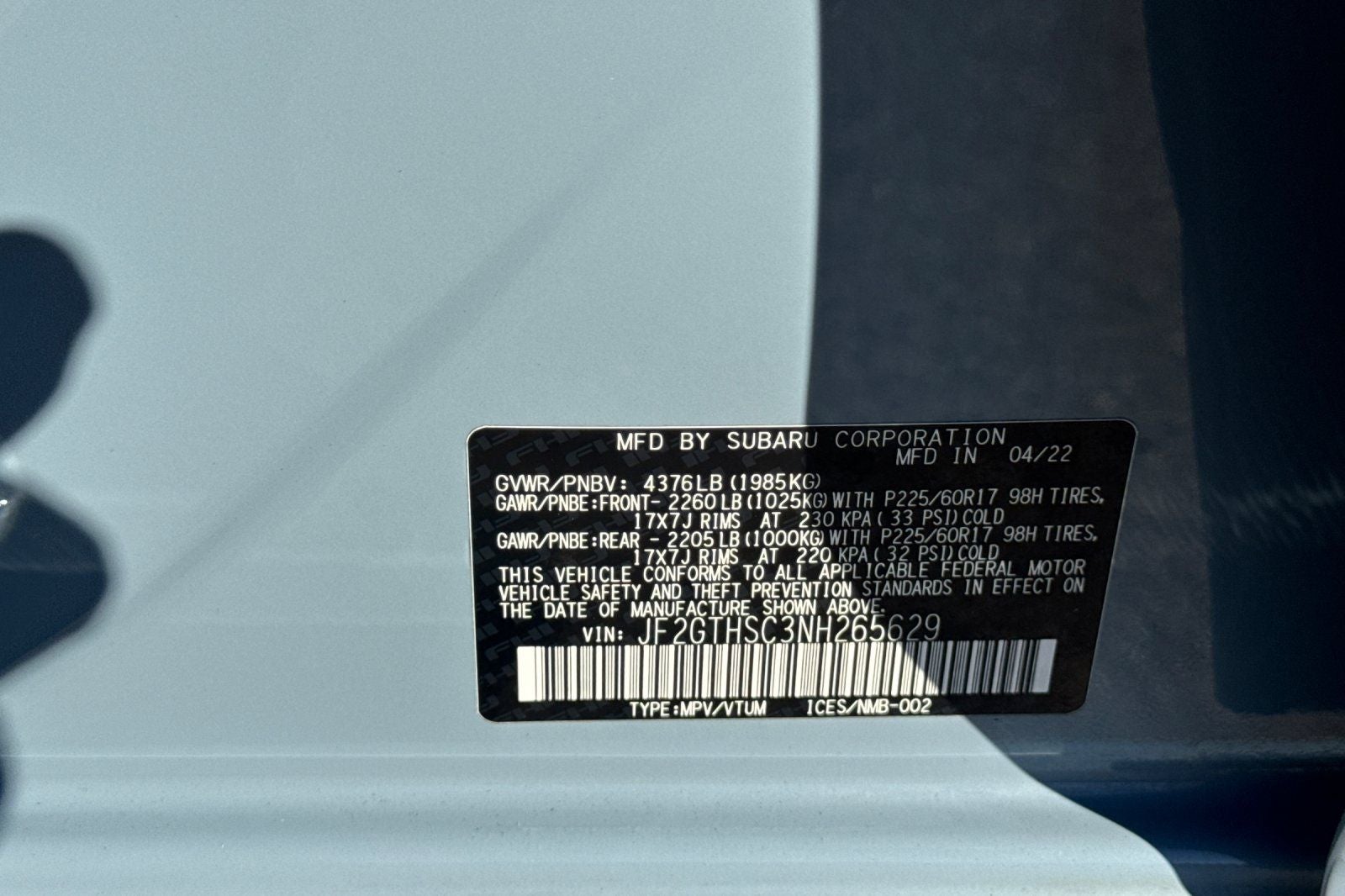 2022 Subaru Crosstrek Sport