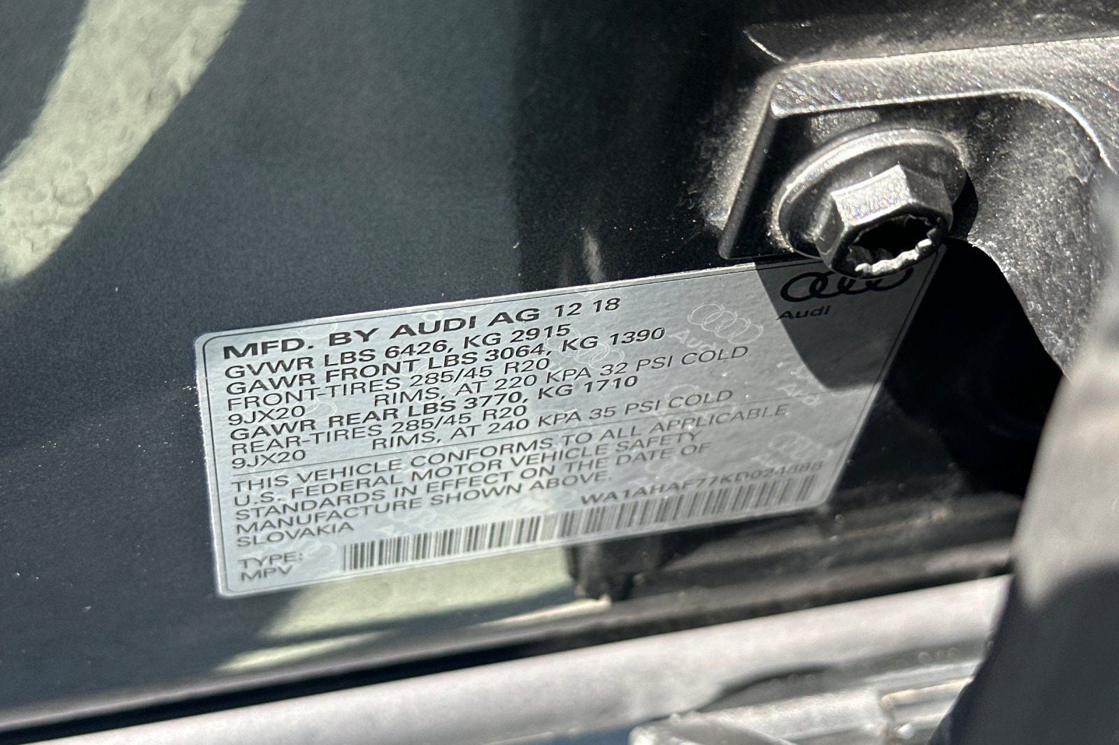2019 Audi Q7 45 Premium quattro
