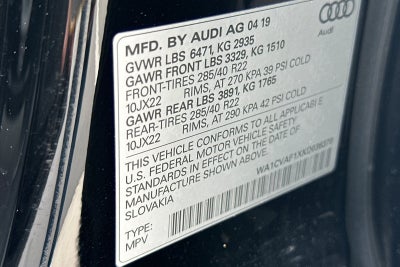 2019 Audi Q8 3.0T Prestige quattro