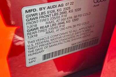 2022 Audi Q3 Premium S Line quattro