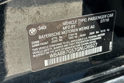 2016 BMW 3 Series 340i xDrive