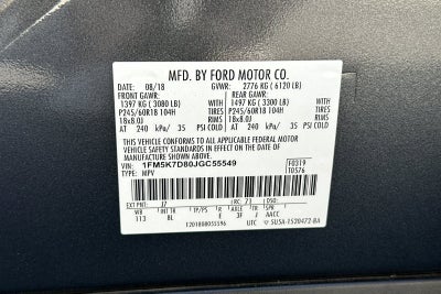 2018 Ford Explorer XLT