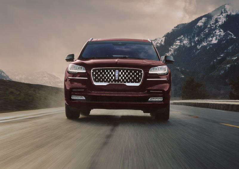 A 2024 Lincoln Aviator® SUV is shown in the Diamond Red exterior color. | Sedano Lincoln in La Mesa CA