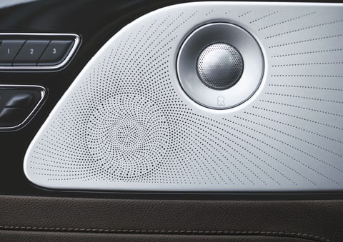 Two speakers of the available audio system are shown in a 2024 Lincoln Aviator® SUV | Sedano Lincoln in La Mesa CA