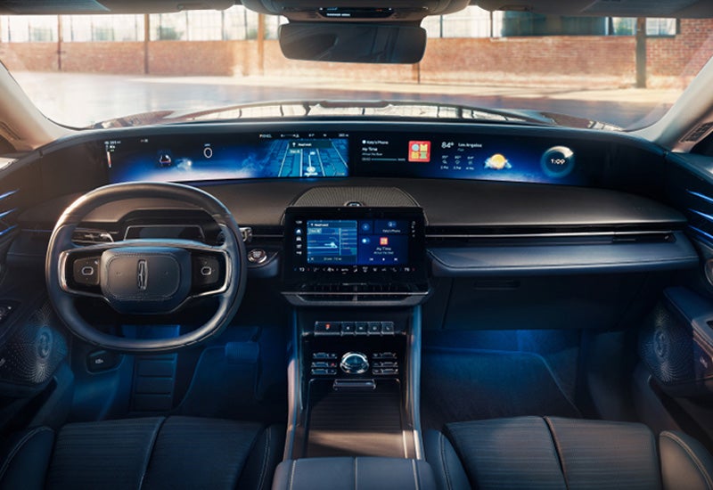A large panoramic display is shown on the dashboard of a 2024 Lincoln Nautilus® SUV | Sedano Lincoln in La Mesa CA