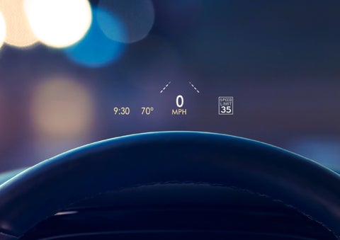 Useful driver information is being projected in front of the steering wheel on the windshield via the available head-up display. | Sedano Lincoln in La Mesa CA