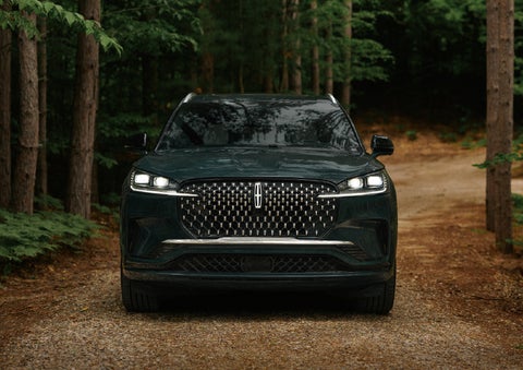 The front grille of a 2027 Lincoln Aviator® Black Label™ SUV is shown. | Sedano Lincoln in La Mesa CA
