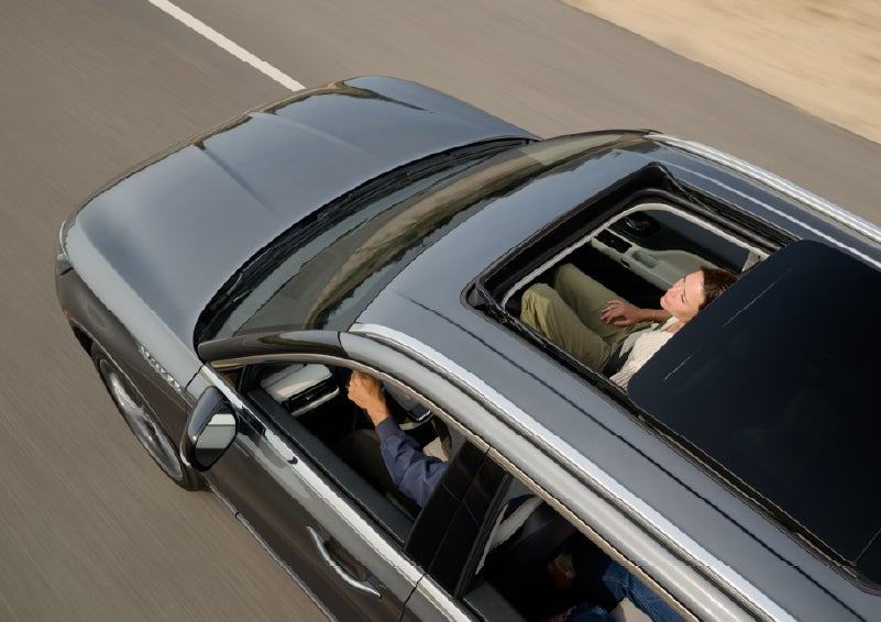 The available panoramic Vista Roof® of a 2027 Lincoln Aviator® SUV is open. | Sedano Lincoln in La Mesa CA