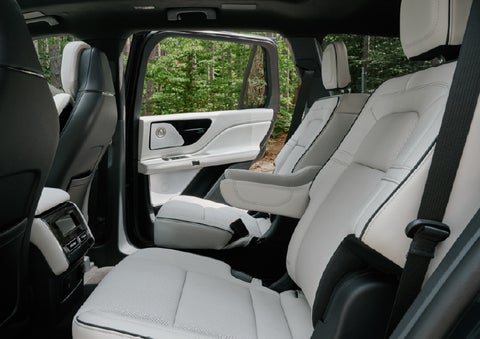 A side view of the second row with captain’s chairs in a 2027 Lincoln Aviator® Black Label™ SUV. | Sedano Lincoln in La Mesa CA